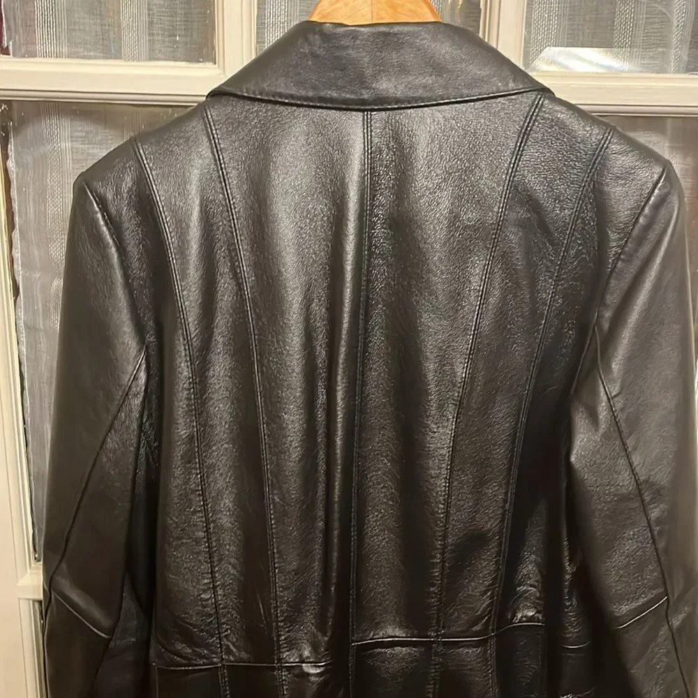 Leather Structured Jacket - Picture 7 of 14